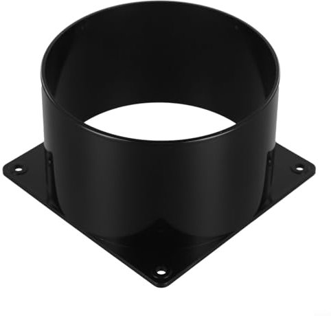 Duct Connector Flange, 75Mm/ 100Mm/ 120Mm Square Pipe Connector To Round Interface, Wall Flange Connector Seamless Pipe Connections And Air Movement (120mm)