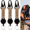3pcs Porte Clé Retractable Porte Badge Enrouleur avec Cordon Extensible à 60cm Mousqueton Robuste Attache Porte-Clef Tactique Accroche Badge Pour Pantalons Ceintures Activité de Plein Air