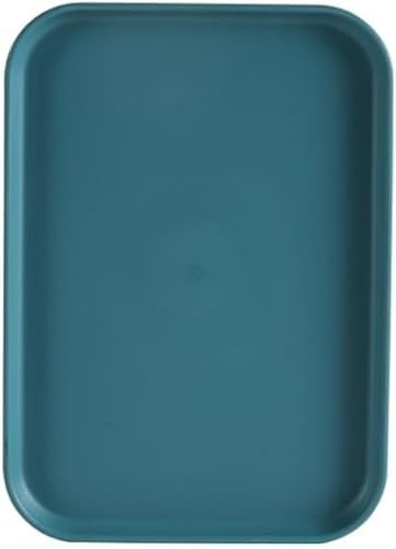 1 Piece Rectangular Plastic Tray Dark Green Serving Tray Storage Plate For Home/Restaurant/Hotel Organizer,24CM*17.3CM*1.5CM