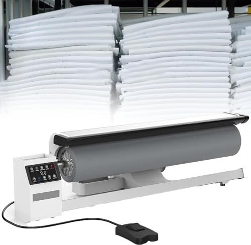 YANGYMM Presse à Repasser Rotative Rouleau Rotatif à Vapeur, 2 950 W, Fonctions Vapeur Multiples, RéGlage de TempéRature par PéDale, pour Literie et Draps D'HôTel