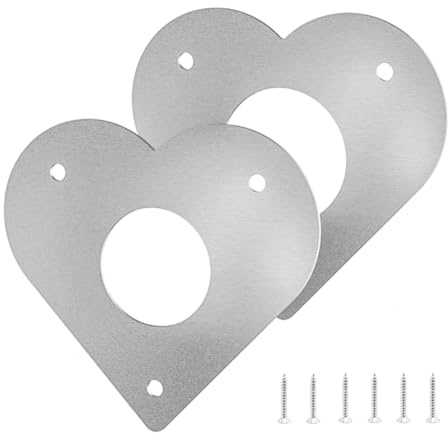 Orivin 2Pcs Metal Nest Box Protection Plate for Bird's Nest Entrance Hole Protection Device 28mm/32mm Including Screws
