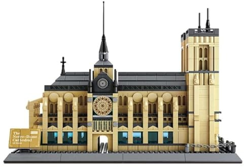 WANGE Architecture model to build with building blocks. Paris Cathedral, Notre Dame.