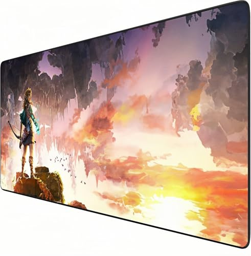 Legend of Zelda : Breath of the Wild Tapis de souris gaming, avec base en caoutchouc antidérapant et coutures renforcées (XL)