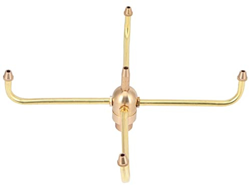 4 Arm Rotating Brass Fountain Nozzle Sprinkler for Garden Pond Landscape | G1/2 Female & G3/4 Male Thread, Outdoor Spray Head