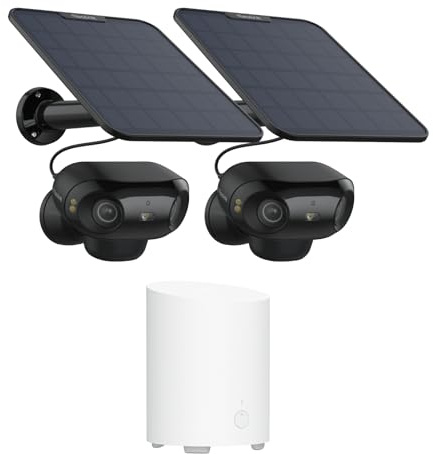 Reolink 4K Solar Überwachungskamera Aussen Akku, ColorX-Nachtsicht, 180°-Weitwinkel, Home Hub Mini – Das All-in-One-Sicherheitszentrum mit lokalem Speicher
