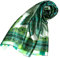 Lorenzo Cana Luxus Damen Seidentuch aufwändig bedrucktes Tuch 100% Seide 100 cm x 100 cm Damentuch gruen weiss 89090