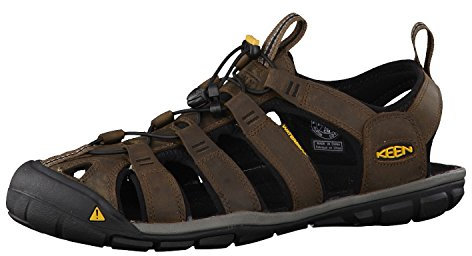 KEEN Men's Clearwater CNX Lightweight Water Sandals, Dark Earth/Black, 8.5