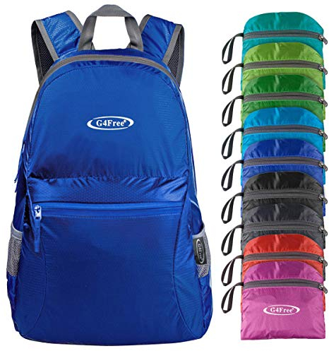 G4Free Kleiner faltbarer Rucksack, ultraleicht, wasserdicht, für Camping, Wandern, Radfahren, Herren und Damen, 20 l