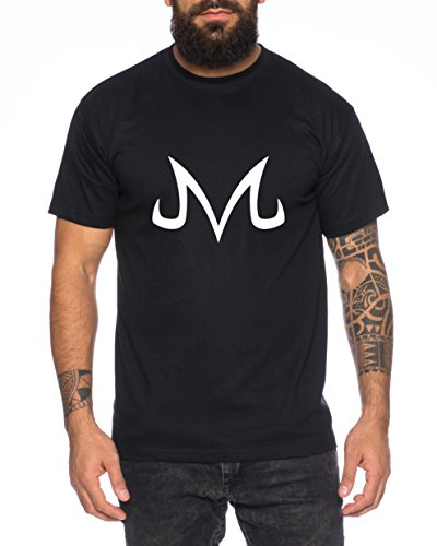 Majin Zeichen von Boo Dragonball Nerd Herren T-Shirt, Farbe:Schwarz;Größe:L