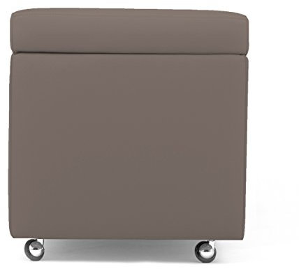 ARKETICOM Pandora Swing Sitzsack mit Rädern aus Kunstleder, Design 42 x 42 cm, Taupe