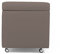 ARKETICOM Pandora Swing Sitzsack mit Rädern aus Kunstleder, Design 42 x 42 cm, Taupe