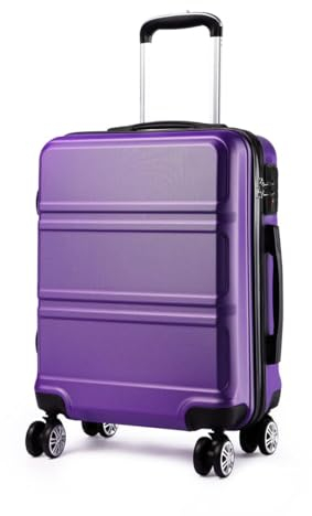 KONO Valigia Media 65cm Rigida ABS Trolley da 24 pollici Leggero e Resistente con 4 Ruote Rotanti Valigie, Viola