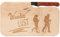 Spruchreif | Brotzeitbrett mit Messer Wanderlust – Graviertes Messerbrett mit Wander-Motiv | Geschenkidee für Wanderer & Outdoor-Fans