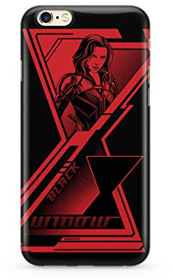 Original und Offiziell lizenziertes Marvel Schwarze Witwe Handyhülle für iPhone 6, iPhone 6s, Case, Hülle, Cover aus Kunststoff TPU-Silikon, schützt vor Stößen und Kratzern