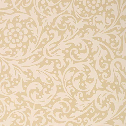 Geschenkpapier-Rolle groß FSC Barock creme/gold 50 cm x 200 m | 70 g/m² Secare Rolle | HUTNER