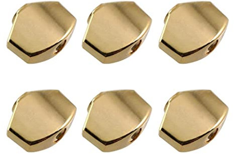 6 Gitarre Tuning PEG Button Machine Zinklegierung Goldene Kappe