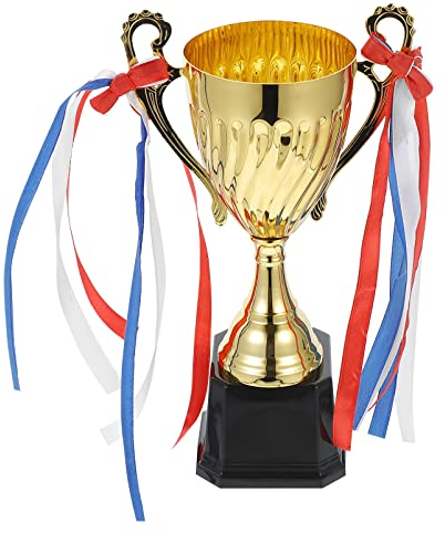 Kisangel Golden Sports Award Trophy Meta Match Tournaments Gold Trophy Cups Competitive Trophy Honor Trophy for Award Ceremony Appreciation Gift 24. 5cm