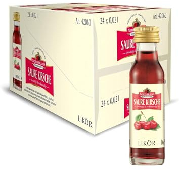 Nordbrand Nordhausen Saure Kirsche - Likör mit 16% vol. Alkohol (24 x 0,02L)