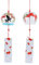 Falytemow Japanese Wind Little Goldfish windbell Pendentif Japonais en Verre Fait à la Main pour Cadeau d'anniversaire, décoration intérieure ou extérieure 2 pièces