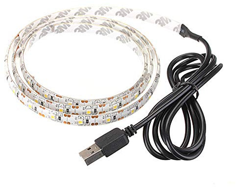 N-K 30 LED 3528 SMD Striscia Luce Lampada TV Retroilluminazione Kit Cavo USB Impermeabile Luce Bianca Design Carino