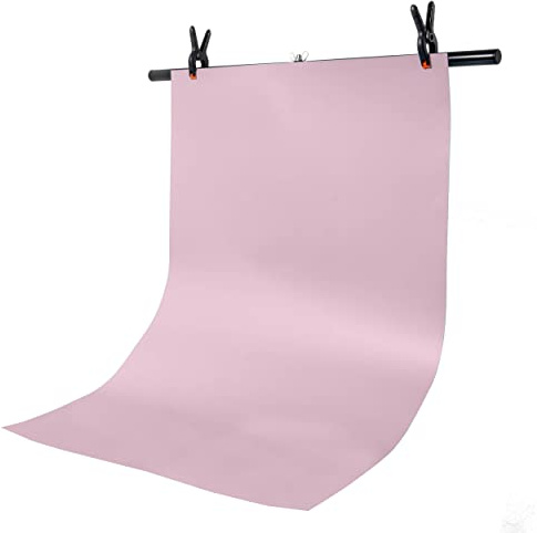 Pixapro 56x88cm Dual Sided Coloured Paper Backgrounds Food Photography Backdrop Lighting Self Tape Photo shoot Portrait Studio Screen Kit Filming Light Booth (With Stand, Purple/Lilac)