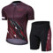 Santic Radtrikot Set Fahrradtrikot Set Herren Kurzarm Radhose mit 4D Sitzpolster Radsport Set Rennrad MTB Sommer Rot XXL