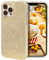 MILPROX iPhone 13 Pro Max Hülle Glitzer Schutzhülle Bling DREI-Schicht-Hybridstruktur Slim Kristallklar schützende Hülle kompatibel mit iPhone 13 Pro Max 6.7 Inches- Gold