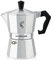 BAKAJI Caffettiera Amika in Lega di Alluminio Macchinetta Caffe Moka con Filtro Microforato Valvola Anticalcare e Becco Antigoccia Colore Silver Accessori Cucina (3 Tazze)