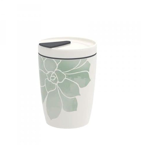 Villeroy & Boch - Coffee to Go Becher - Sukkulente - Porzellan - weiß/grün - 290 ml
