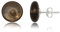 EYS JEWELRY Ohrstecker Damen rund 925 Sterling Silber Rauchquarz braun Damen-Ohrringe