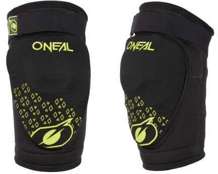 O'NEAL | Knieprotektor | Kinder | BMX Mountainbike Downhill | IPX®- Aufprallschutz aus Polyurethan, Leichte Konstruktion, Abriebfestes Material | Dirt Knee Guard Youth V.23 | Schwarz Neon-Gelb | S-M