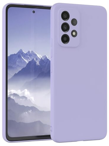 EAZY CASE - Silikonhülle für Galaxy A53 5G Hülle Silikon Case Lila weich stoßfeste Handyhülle Schutzhülle mit Kameraschutz Dünn Premium Schutz Cover TPU Phone Bumper in Pastell Lavendel Blau Matt
