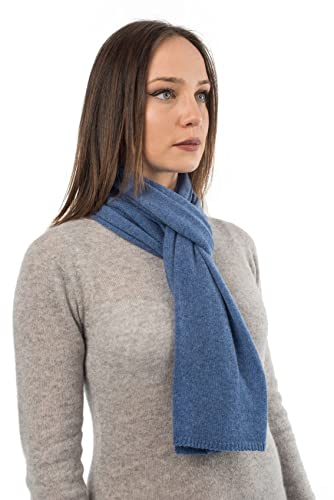Dalle Piane Cashmere - Schal aus 100% Kaschmir - Made in Italy - für Mann/Frau, Farbe: Hellblau, Einheitsgröße