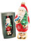 Krebs Glas Lauscha - Weihnachtsdekoration/Christbaumschmuck aus Glas - Weihnachtsmann als Anhänger - Motiv: mit Tanne und Vogel - Größe: ca. 14 cm
