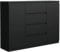 meble masztalerz Kommode Schwarz mit 4 Schubladen und 2 Türen 120 cm, Sideboard Wohnzimmer, Schlafzimmer H: 101,5 cm, B: 120,4 cm, T: 39 cm, Kommode mit Schubladen, Schubladenschrank