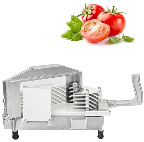 Coupe-tranche de tomate Hachoir à légumes Coupe-tranche manuel en acier inoxydable Coupe-tranche alimentaire professionnel robuste Haute efficacité pour fruits, tomates, pommes de terre(4,7 mm)