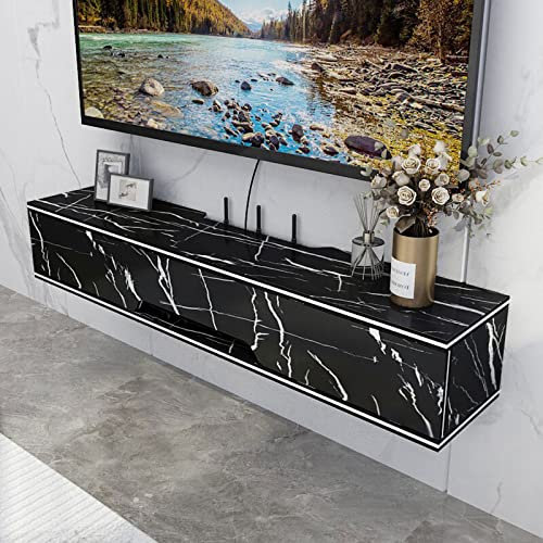 KOWJIFH Floating TV Shelves Wall shelf Wall TV Cabinet for Living Room Multimedia TV Console Router Set-top box CDs DVD DVD players Photo frames Storage Cabinet TV Stands TV unit Open Shelf