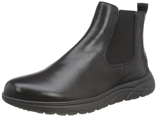 Geox U Portello, Stivale alla Caviglia Uomo, Nero, 46 EU