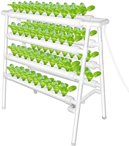 Kalo di coltivazione idroponica Kalolary, sistema di coltivazione idroponica 4 strati 72 siti vegetali tubi di grado alimentare Attrezzatura di piantagione idroponica con pompa dell'acqua