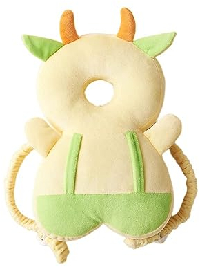 Baby Kopfschutz Rucksack, Kleinkind Baby Kopfschutz Kissen, verstellbares Baby Sicherheit Kopfschutz Rucksack Kissen, Geschenk für Kinder Walker Kopfstütze (Gelb-Waden)