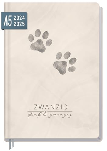 Häfft-Timer 2024/2025 A5 Paws Hardcover Schulplaner, Schülerkalender, Schülerplaner, Studienplaner, Semesterplaner - nachhaltig & klimafreundlich