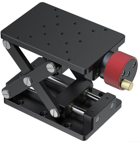 RANRAO Hohe präzise manuelle manuelle Hebebühne, Aluminiumlegierung Z-Achse Labor Aufzug optische Schiebe-Hebebühne, Tisch linearer Bühnen-Labor Jack Aufzug, 69GZ17433E322ISK9Q6XV9473RLY