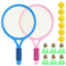 Racchetta Tennis Bambino, Badminton Set per Bambini 2 in 1 con 6 Palline da Badminton e 6 Palline da Tennis, Racchette da Tennis per Bambini Adatte per la Pratica e lo Sport dei Bambini