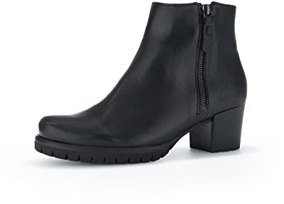Gabor Damen Ankle Boots, Frauen Stiefeletten,Moderate Mehrweite (G),Booties,halbstiefel,Kurzstiefel,schwarz (Flausch),37 EU / 4 UK