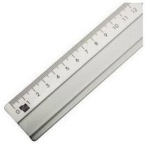 Papiertiger Scheidelineal aus Aluminium (Alu, 50 cm)