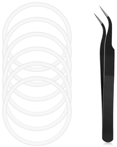 Lot de 6 joints de rechange en silicone avec pince à épiler pour bouteille d'eau à large goulot - 5,6 cm