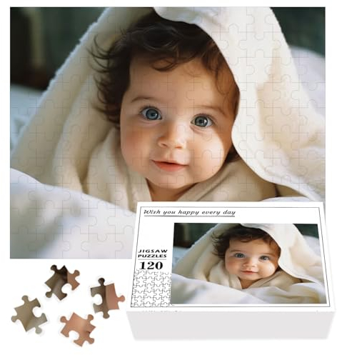 GMDLSK Personalisiert Puzzle Selbst Gestalten 35/70/120/200/300/500/1000/1500/2000/3000 Teile, Personalisiertes Puzzle mit eigenem Bild, Lustige Puzzles für Erwachsene/Familien