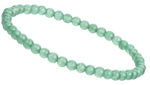 UNIQUE GEMS Perlenarmband Edelstein Damen Armband echter Aventurin Ø 4mm Chakra Perlen Buddha Schutzarmband