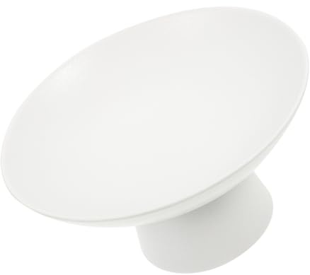 HOLIDYOYO Bol à Fruits Céramique Sur Pied Élégant Plateau Décoratif Pour Dessert Et Collation Support Alimentaire Multi-usage Décor Vintage Pour Cuisine Et Réception Blanche