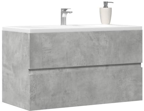 LXYZWRW Möbelsets, Badezimmermöbel-Sets, Badezimmer-Hängeschrank, Betongrau, 80 x 38,5 x 45 cm, Holzwerkstoff